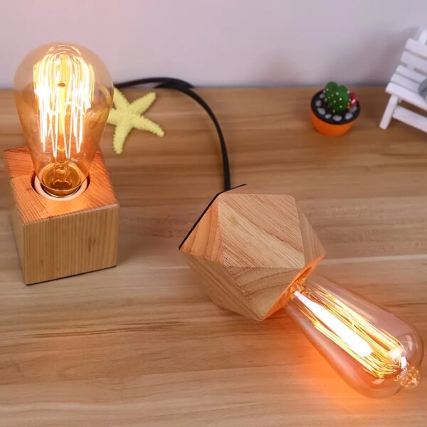 14098-7c3bd9.jpg Base en bois Simple E27 avec interrupteur, accessoires de cordon