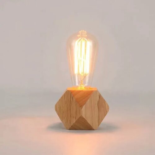 14098-bed2b2.jpg Base en bois Simple E27 avec interrupteur, accessoires de cordon