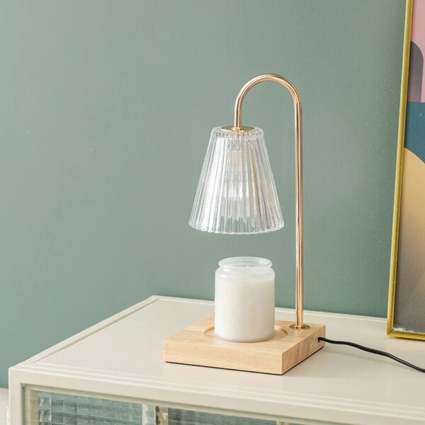 lampe de chevet, arôme, lumière d'ambiance, verre, cristal, bois