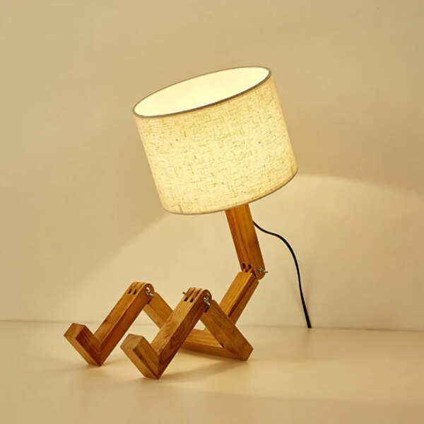 14344-28dd76.jpg Lampe de Table en bois en forme de Robot, support E27