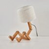 Lampe de Table en bois en forme de Robot, support E27