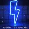 Panneau LED en forme d'éclair néon, éclairage décoratif USB, luminaire décoratif pour la maison