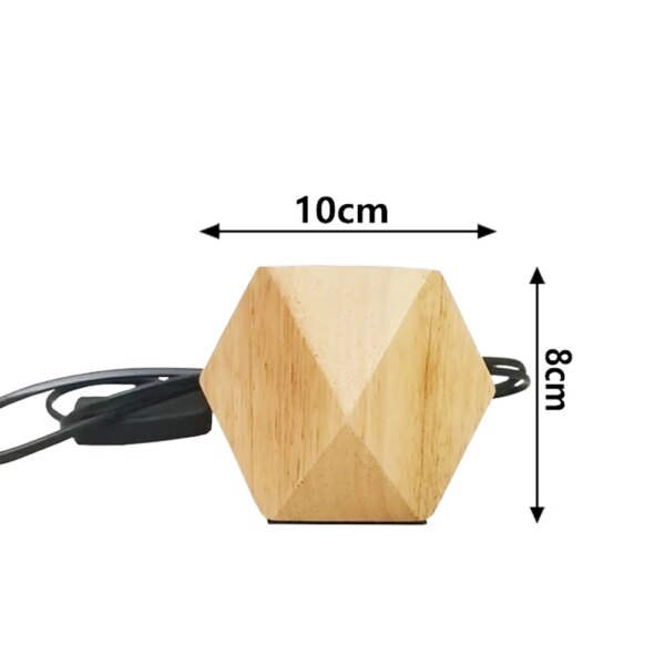 lampe rétro E27 en bois Antique, lampe de Table avec interrupteur en fil de fer