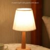 Lampe LED nordique en bois avec télécommande