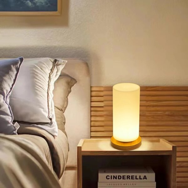 14670-42773e.jpg Lampe LED avec Base en bois, luminaire décoratif d'intérieur