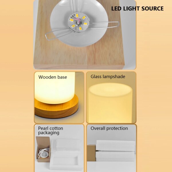 14670-6c6691.jpg Lampe LED avec Base en bois, luminaire décoratif d'intérieur