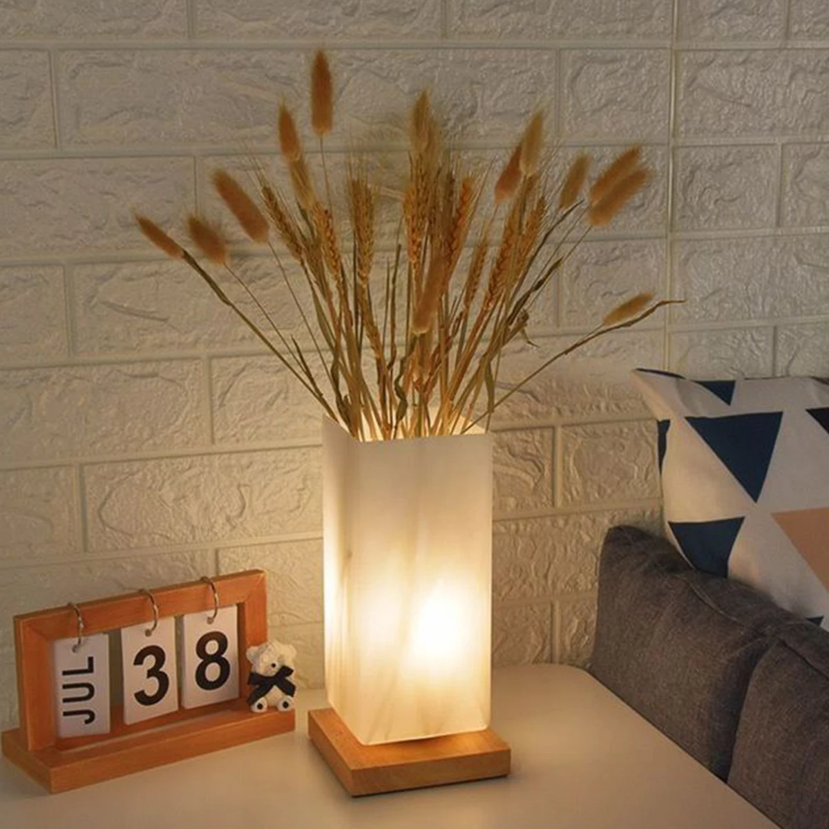 Base bois lampe de — Lampe LED avec Base en bois, luminaire décoratif d'intérieur | belleveilleuse.fr