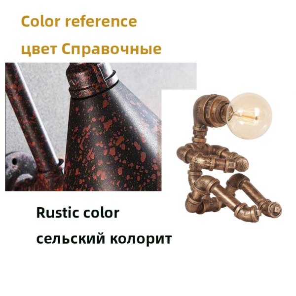 Lampe de Table rétro, style américain, Steam Punk, Robot industriel