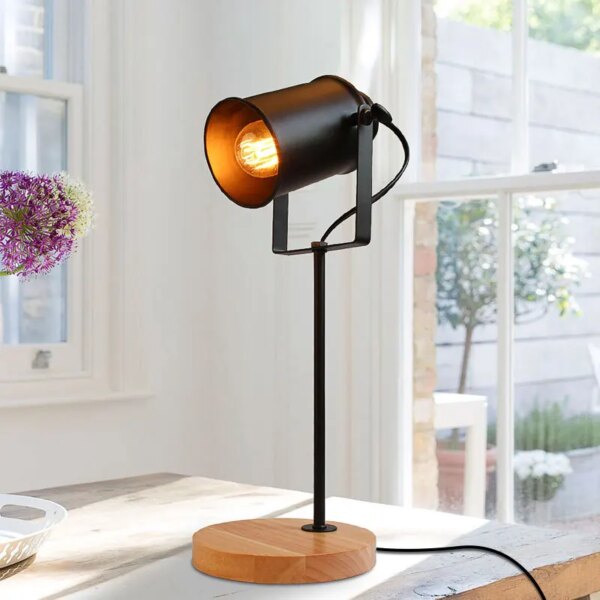 lampe de bureau en bois à Led