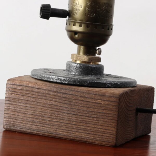 Lampe de chevet E27 en chair de chair, Style américain rétro