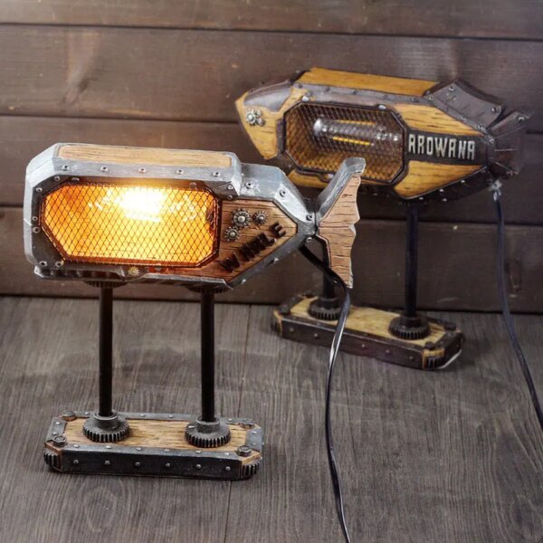 15142-21e30a.jpg lampe de chevet — Lampe Vintage LED en forme de poisson, style industriel rétro