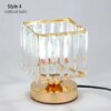 Lampe de Table en cristal blanc chaud avec interrupteur à bouton