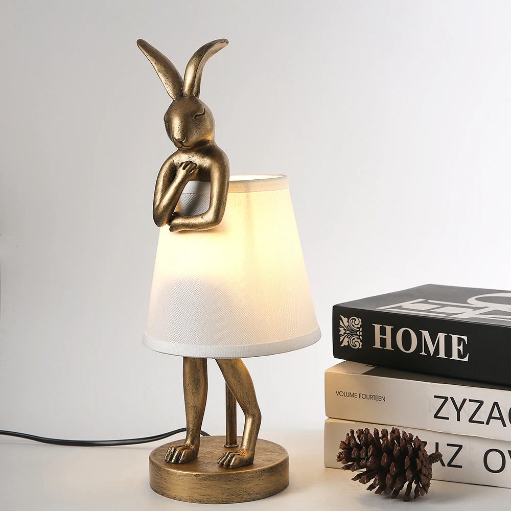 Résine forme lampe de — Lampe de Table en résine en forme de lapin, Design Vintage | belleveilleuse.fr