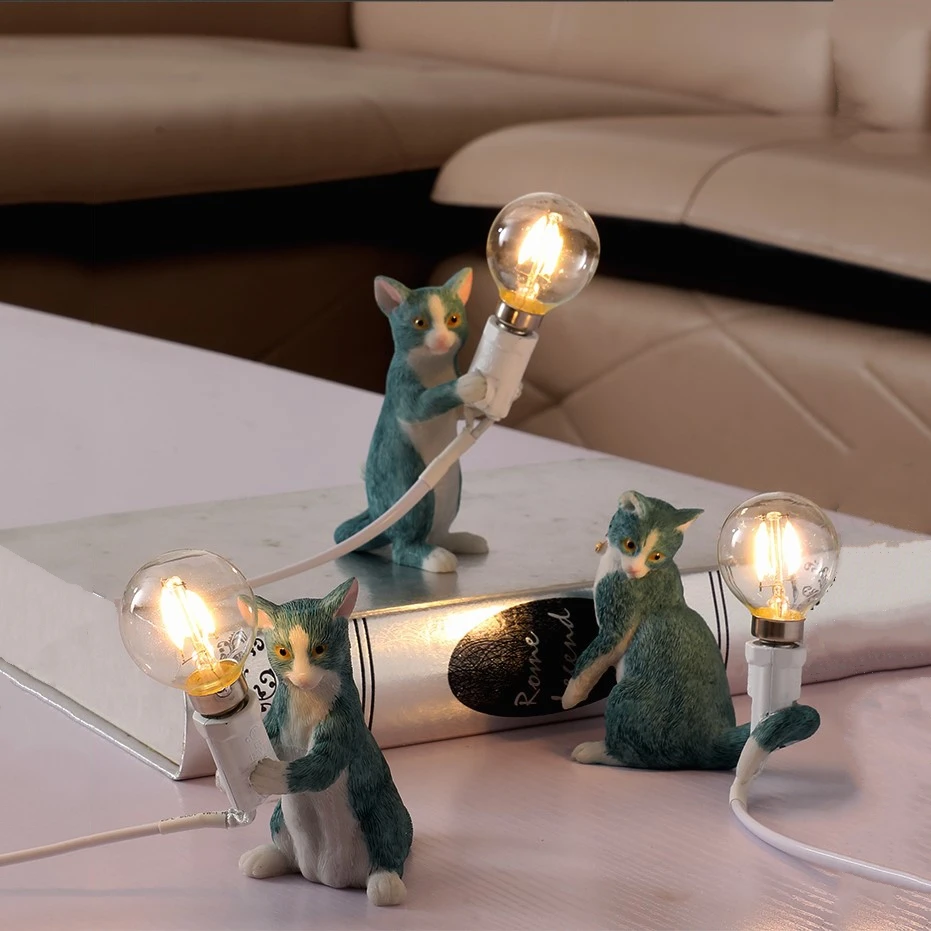 15267-41bff3.jpg Lampe de Table en résine avec animaux, style nordique
