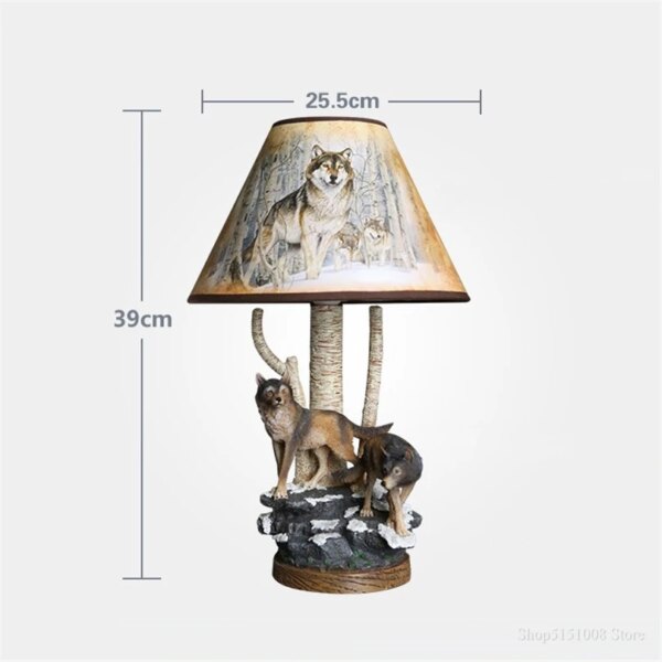 15293-581df5.jpg Lampe de Table en résine en forme de loup, Art déco