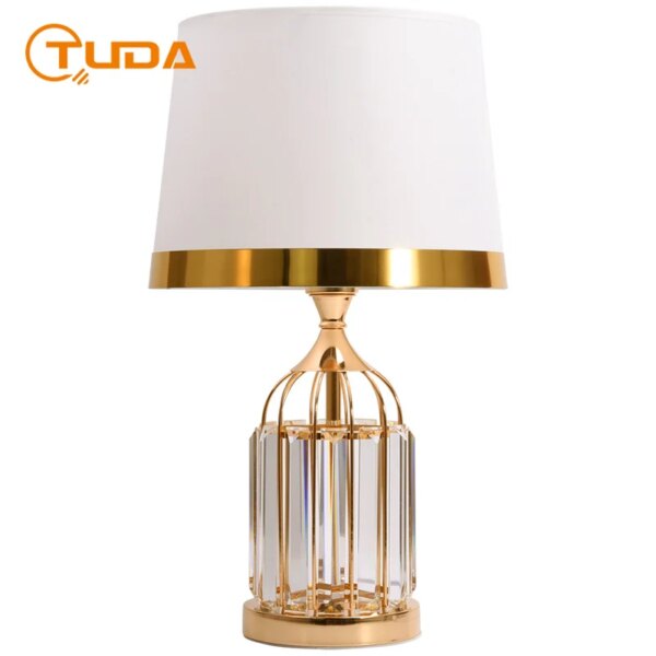 15504-08e818.jpg lampe de Table en cristal au bord doré, design luxueux et moderne