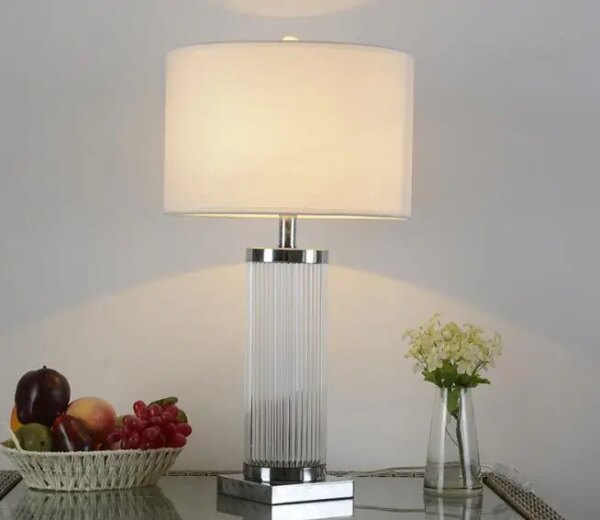 15798-17fe2e.jpg lampe de Table en verre transparent, en acier inoxydable