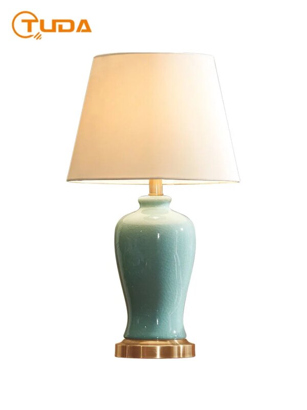 15823-339c25.jpg lampe de Table en céramique, style nordique de luxe, pour chambre à coucher