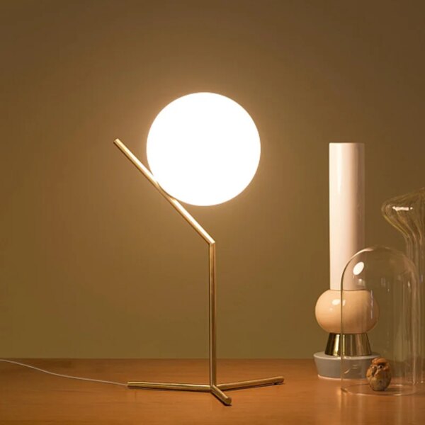 Lampe de Table en verre nordique Simple et créative