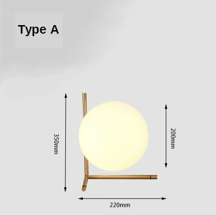 Lampe de Table en verre nordique Simple et créative