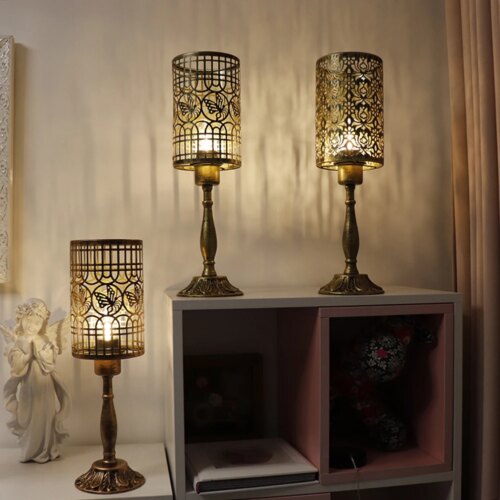 15876-033375.jpg Lampe de chevet en fer à LED, design rétro, Art déco