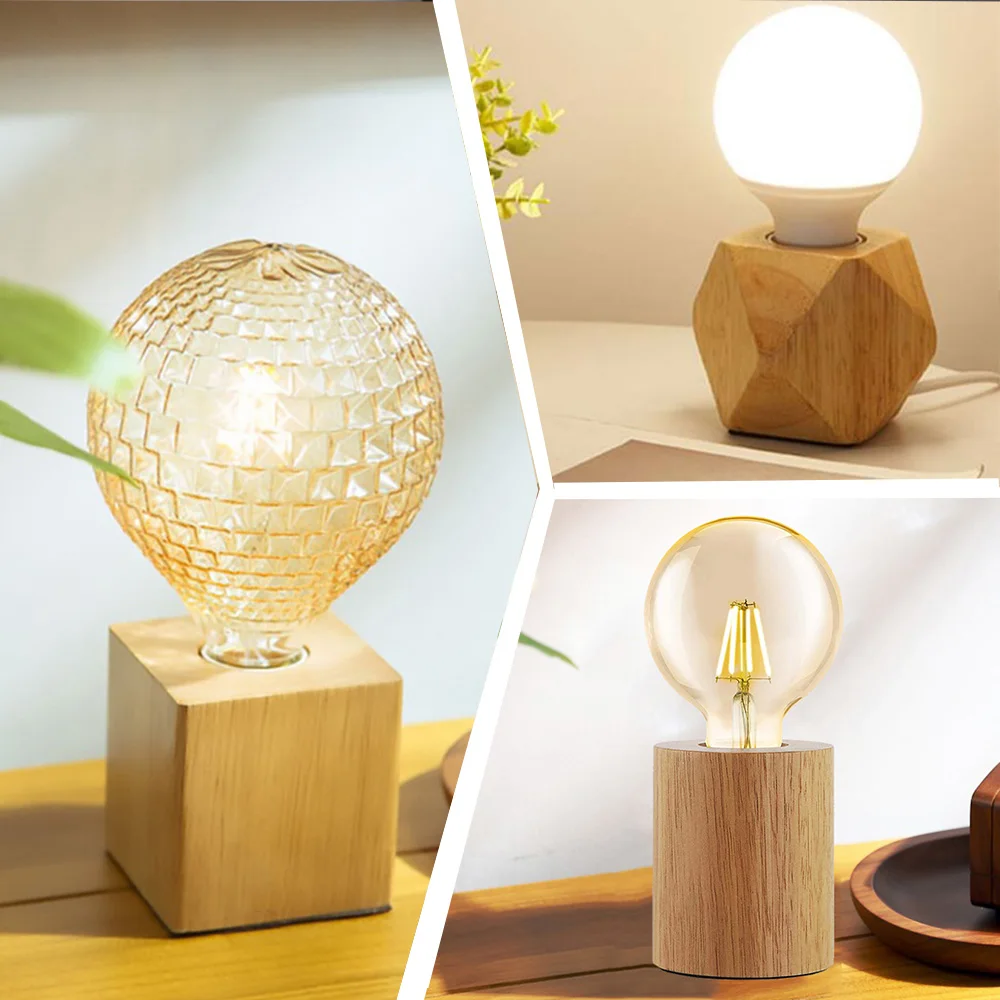 Nordique base lampe de — Lampe design nordique moderne avec base en bois | belleveilleuse.fr