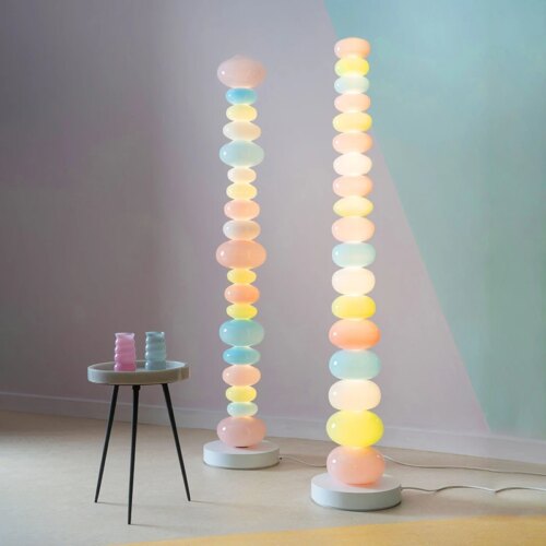 16031-eb8535.jpg Lampadaire LED arc-en-ciel en verre, guirlande de bonbons