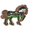 Statue en bois de loup, Totem, Animal léger, créatif, décoration de bureau, maison, artisanat, cadeau de noël