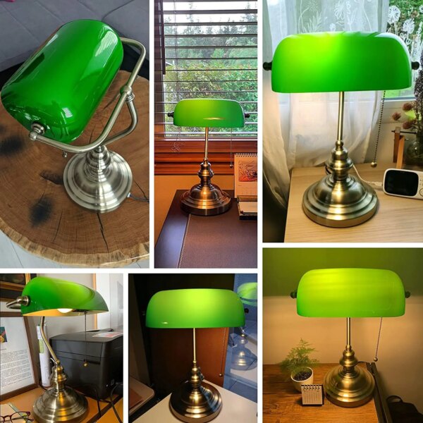 Lampe de bureau classique, banquier style rétro