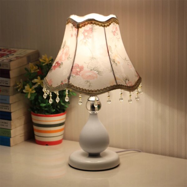Lampe de chevet Led Vintage en cristal