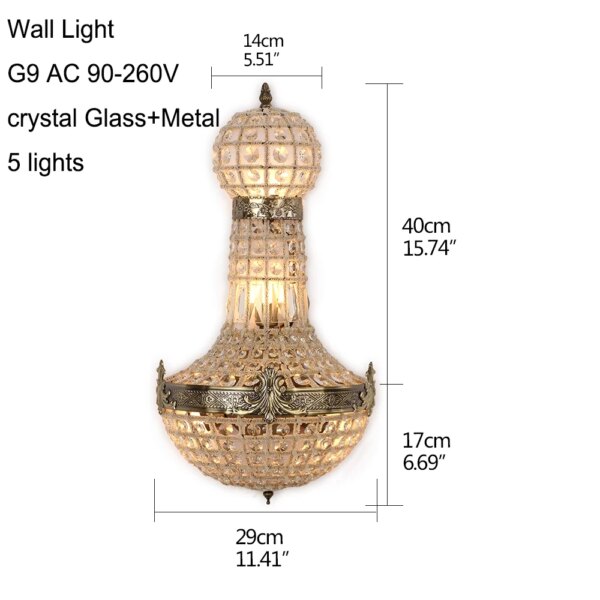 Lustre Led en cristal au design moderne rétro Vintage