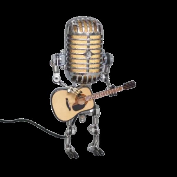 Lampe solaire en métal rétro Vintage avec Microphone