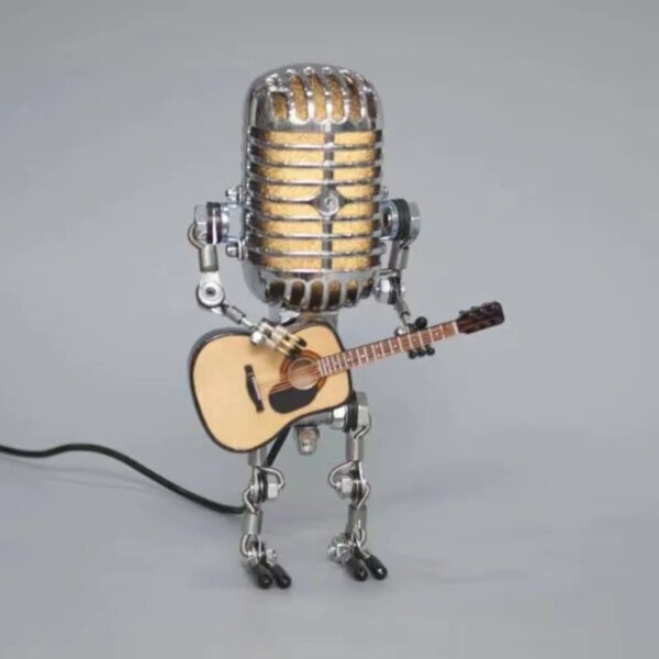 Lampe solaire en métal rétro Vintage avec Microphone