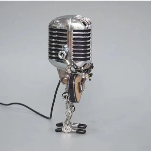 Lampe solaire en métal rétro Vintage avec Microphone