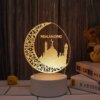 Lampe 3D Coranique avec alimentation USB pour aïd Mubarak