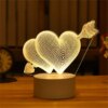 lampe 3d en acrylique, cadeau de saint-valentin, romantique, amour, pour la maison