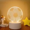 lampe 3d pour le Football et le basket-ball, lumière de nuit visuelle pour le sport
