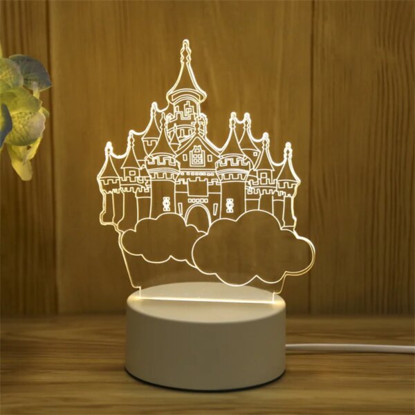 Veilleuse 3D LED pour enfants, lampe de chevet de Table créative, romantique