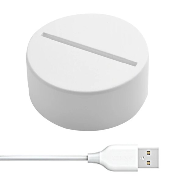 Base de lampe LED en résine de verre, faite à la main, cristaux 3D, décoration artistique