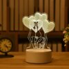 Lampe Led en 3d avec port USB et calendrier, luminaire décoratif d'intérieur, idéal pour une chambre d'enfant