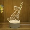 Lampe LED 3D en acrylique, veilleuse pour enfants, ours, dinosaure, pour chambre à coucher