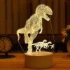 Lampe LED 3D en acrylique, veilleuse pour enfants, ours, dinosaure, pour chambre à coucher