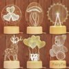 Lampe Led 3D romantique en acrylique avec signe d'amour, luminaire décoratif d'intérieur
