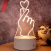 Lampe Led 3D romantique en acrylique avec signe d'amour, luminaire décoratif d'intérieur