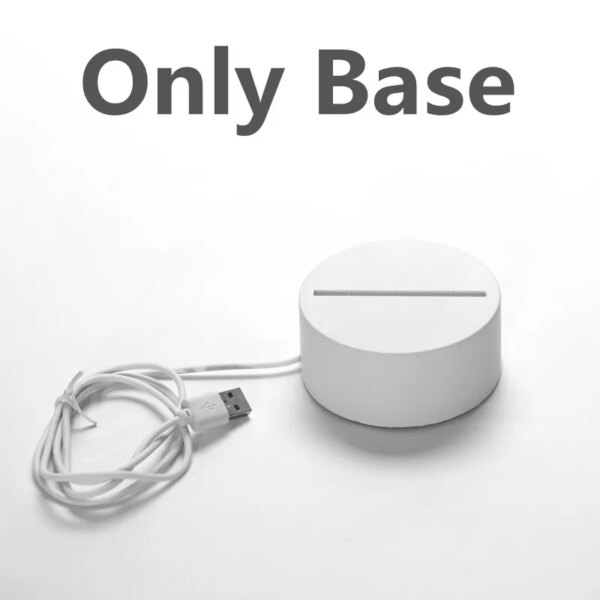 Lampe Led en 3d avec port USB et calendrier, luminaire décoratif d'intérieur, idéal pour une chambre d'enfant