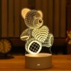 Lampe Led 3D romantique en acrylique avec signe d'amour, luminaire décoratif d'intérieur