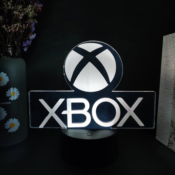 16904-b58c5d.jpg Lampe Illusion 3D d'icône de jeu Xbox, installation de bureau, capteur LED, lumière de jeu