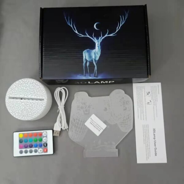 Lampe de nuit Illusion 3d pour salle de jeux, décor de bureau, pour Console Playstation