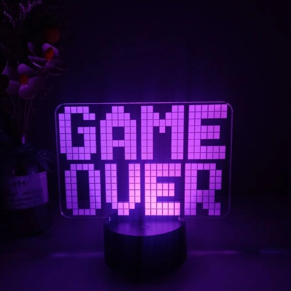Lampe de nuit Illusion 3d pour salle de jeux, décor de bureau, pour Console Playstation