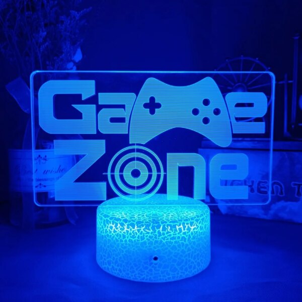 Lampe de nuit Illusion 3d pour salle de jeux, décor de bureau, pour Console Playstation